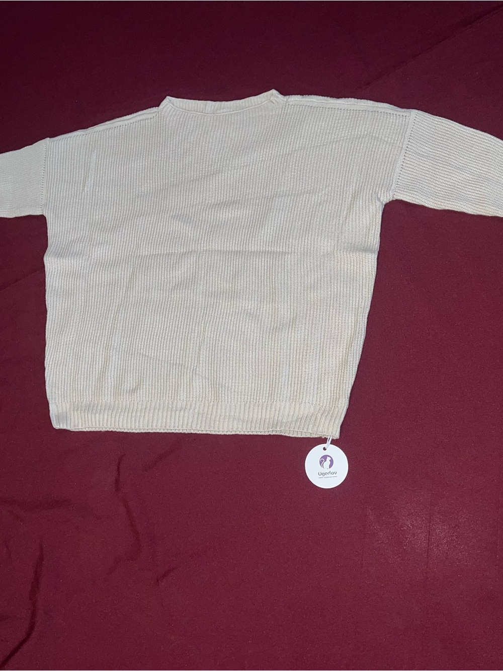 Ugerlov Vintage-Inspired Cream Women's Knit Sweater Size S/M